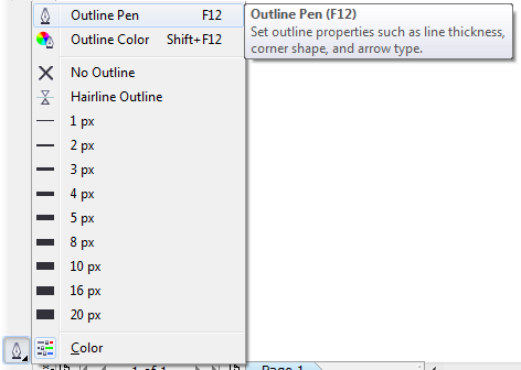 Mengenal bagian CorelDRAW - Outline Pen Tool Mengenal bagian CorelDRAW - Outline Pen Tool
