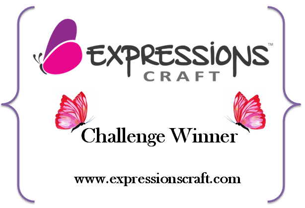 Winner of challenge#12 at Expressions Craft's Blog