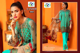 R9 Designer Sanoor Georgette pakistani Suits wholesale