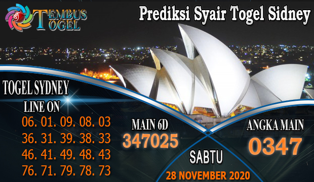 Prediksi Syair Togel Sidney Hari Sabtu 28 November 2020