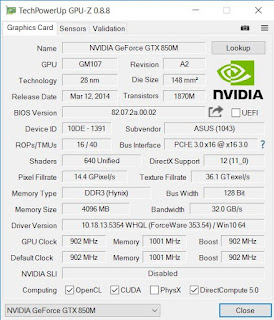 VGA nvidia ASUS N550JK-CN537H Core i7