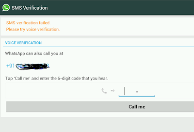 WhatsApp verification code