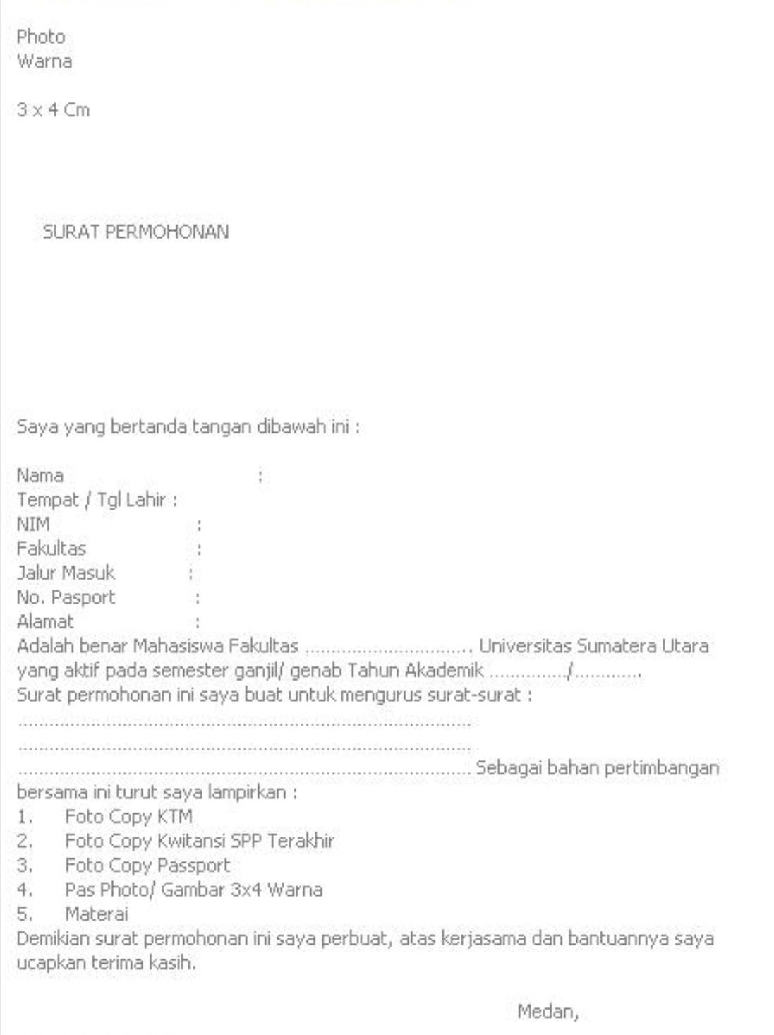 PKPMI Cawangan Medan: Surat Permohonan Urusan Imigrasi.