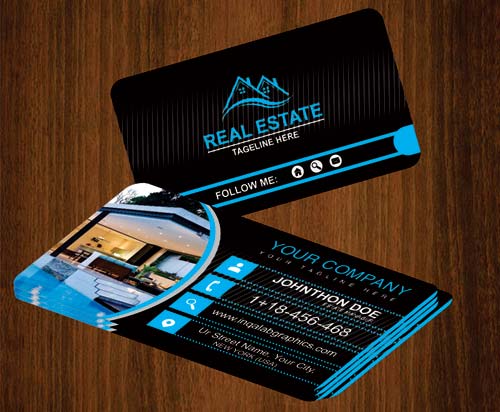 Luxury Real Estate Business Cards Free Vector Template Cdr File Real Estate Visiting Card Download Computer Artist