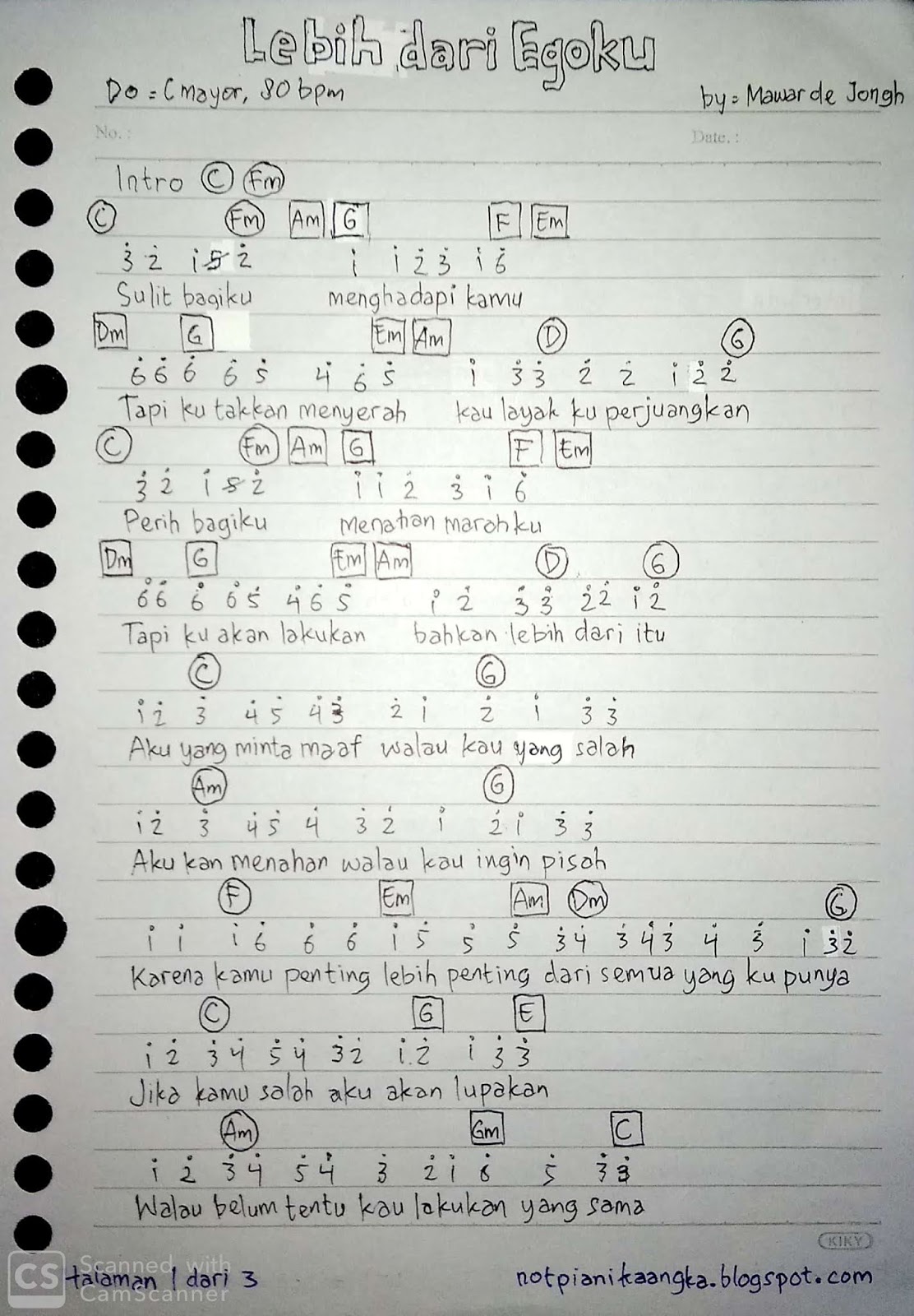 Chord Lebih Dari Egoku Chordfrenzy