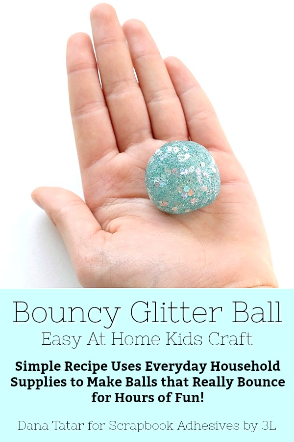 DIY Bouncy Glitter Ball Scrapbook Adhesives by 3L