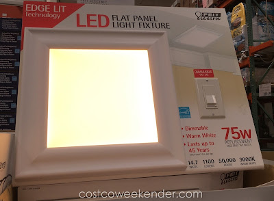 Ensure your home is well lit with the low profile Feit LED Flat Panel Light Fixture