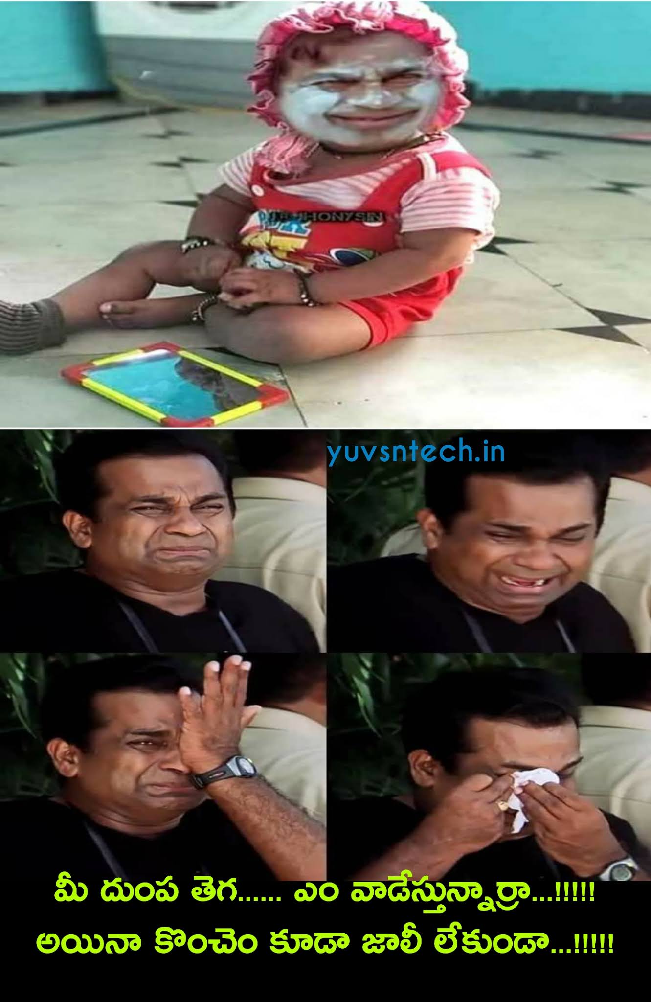 How Brahmi looked at his photo and reacted - Hilarious Telugu Jokes-English  Jokes | Health Tips for Telugu