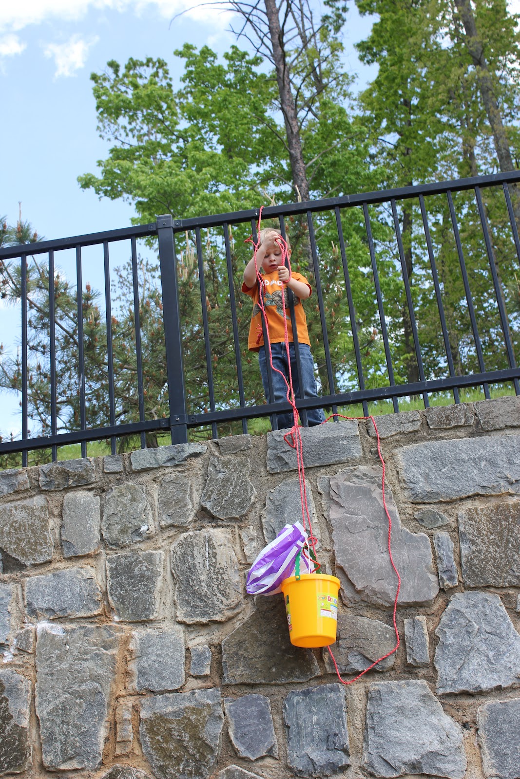Momma's Fun World: Bucket and a rope