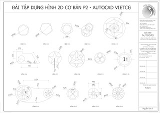 Học cơ khí  Bài tập thực hành AutoCAD 2D