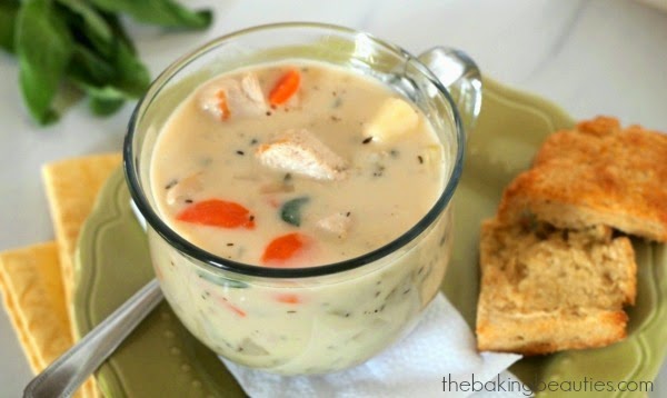 Creamy Turkey Soup by The Baking Beauties