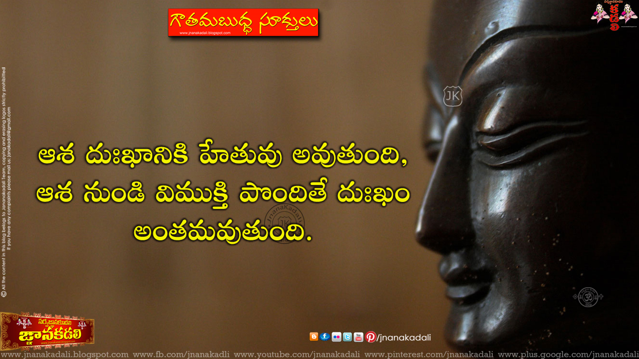 Gautama Buddha Telugu Happy Life Quotes and Sayings hd Wallpapers