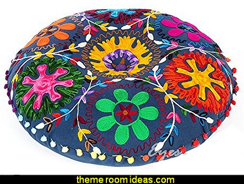 ROUND DECORATIVE FLOOR CUSHION Boho Style Decorating - Boho decor - Bohemian bedding - boho chic decor - boho theme decorating ideas - boho gypsy decorating style - Bohemian theme decorating ideas - bohemian chic bedroom - Gypsy style Boho Boutique Boho Style Decorating - Boho decor - Bohemian bedding - boho chic decor - boho theme decorating ideas - boho gypsy decorating style - Bohemian theme decorating ideas - bohemian chic bedroom - Gypsy style Boho Boutique
