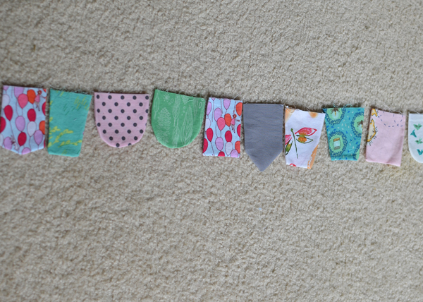 DIY Fabric Scrap Bunting - Crafty Kids at Home