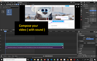 compose video with sound audio in blender