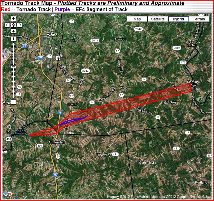 CapitalClimate Kentucky Tornado Upgraded to EF4; Only Second