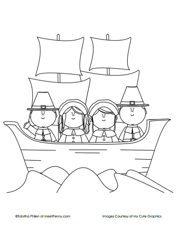 Mayflower coloring page