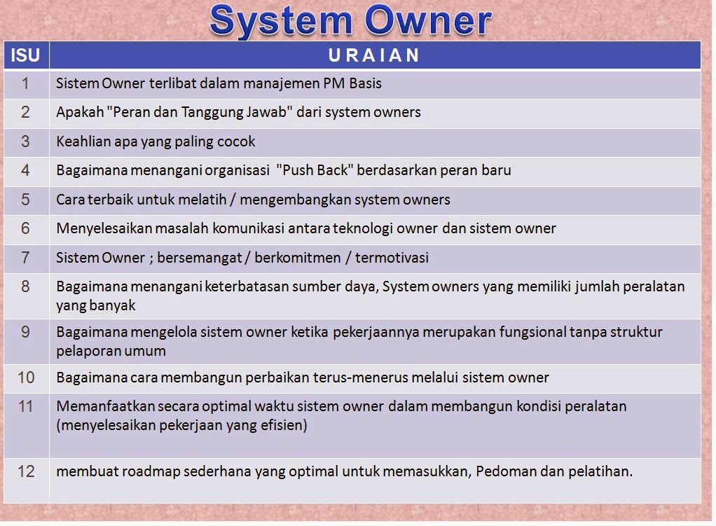 SURALAYA POWER GENERATION: SYSTEM OWNER