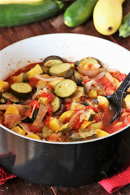 Pot of Stewed Zucchini & Summer Squash Image