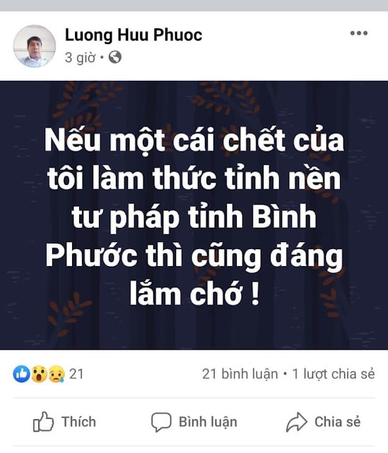 Một công dân lấy cái chết để thức tỉnh ngành Tư pháp?