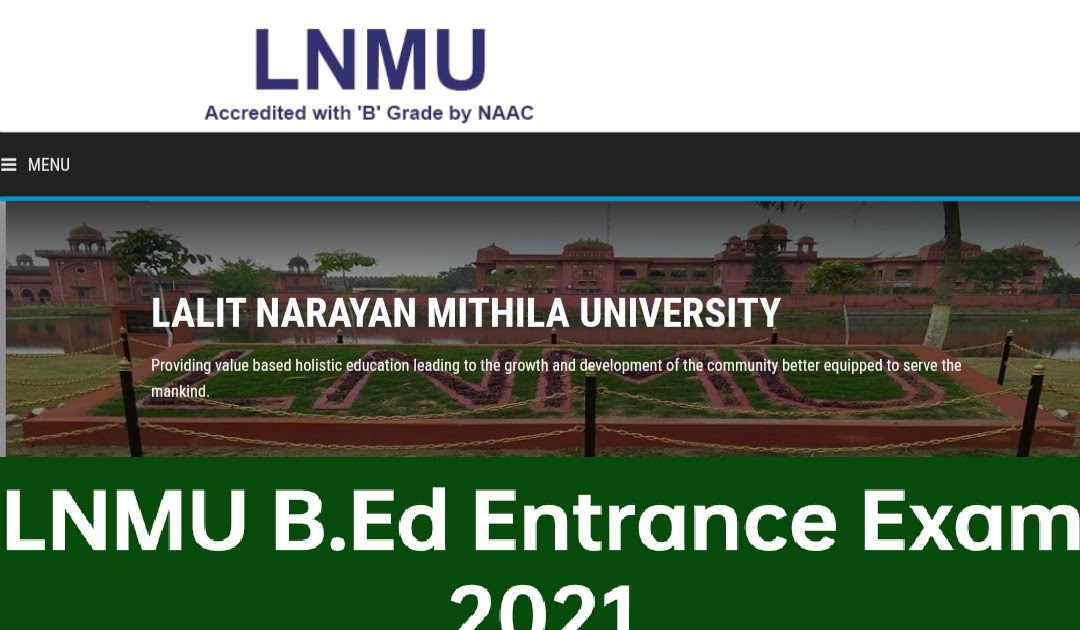 LNMU B.Ed Entrance Exam 2021