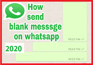 How to send blank messages on whatsapp