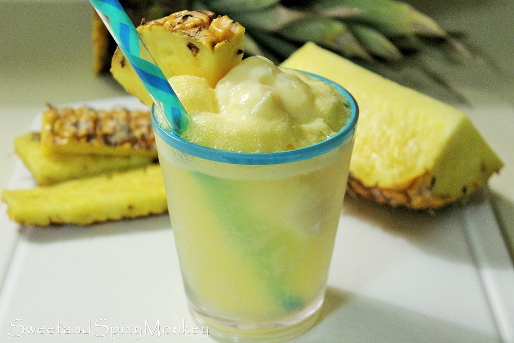 Sweet and Spicy Monkey Skinny Pineapple Ice Cream Floats