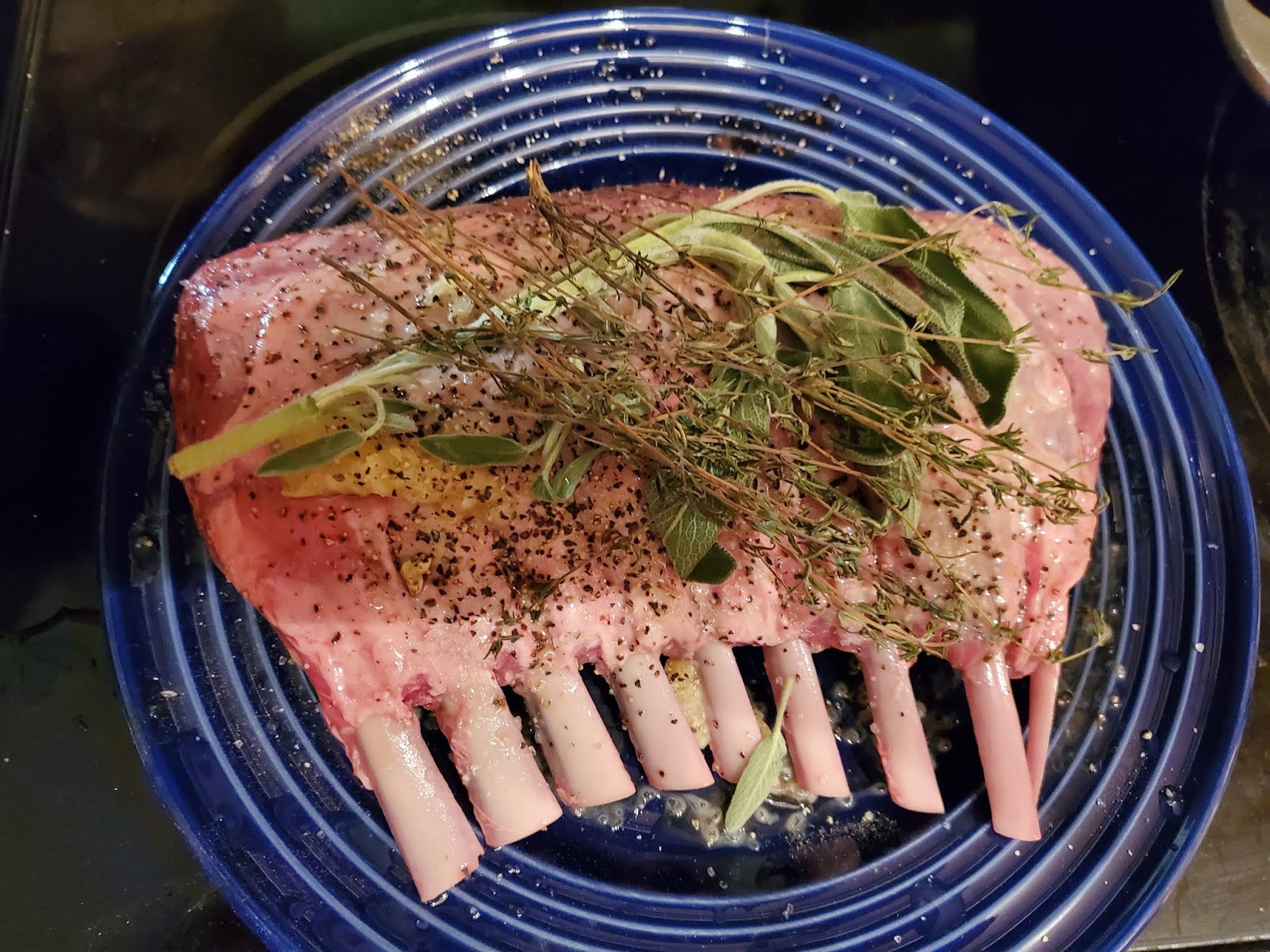 Ninja Foodi Roasted rack of lamb