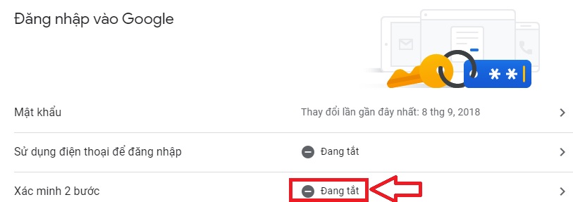 Tắt tính năng xác minh 2 bước của google Tắt tính năng xác minh 2 bước của google