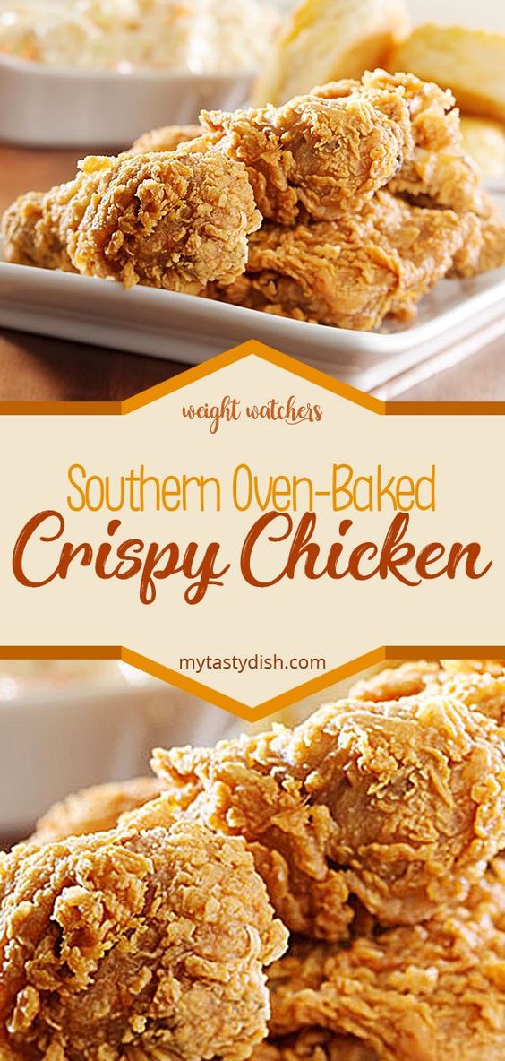 Southern Oven-Baked Crispy Chicken - Easy Recipes Healthy
