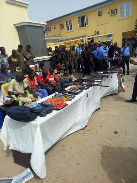 Photos: Police parade 30 deadly kidnappers, armed robbers terrorizing Okene-Lokoja-Kabba road