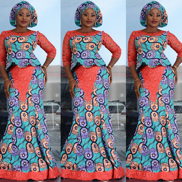 Stunning Ankara and Lace Mixed Styles : Skirt and Blouse You Can Rock ...