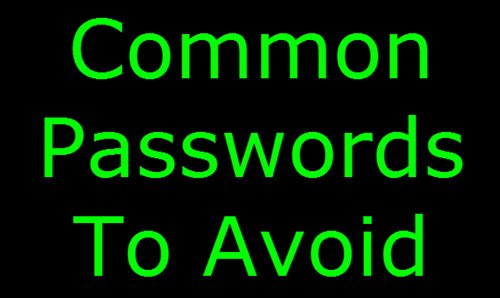 避けるべき一般的なパスワード