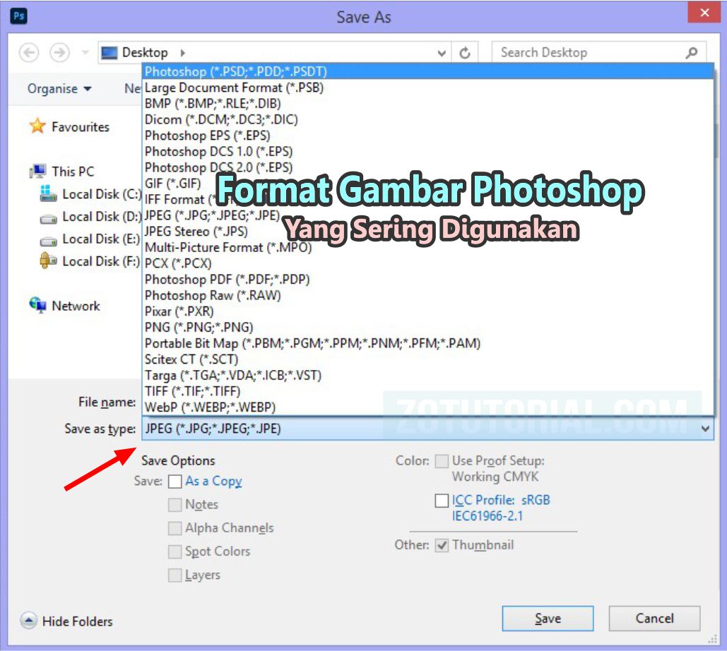 8 Format Gambar Photoshop Yang Sering Digunakan - zotutorial