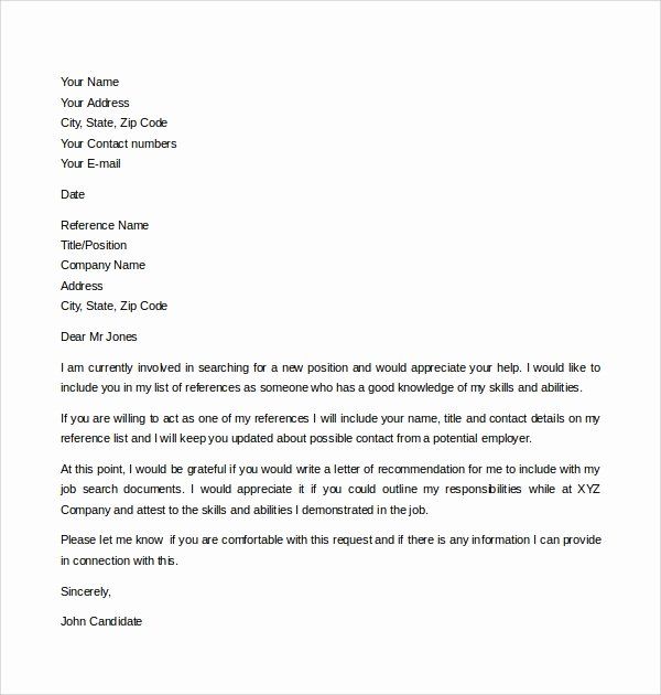 Email Letter Of Recommendation Template ~ Resume Letter