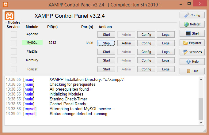 Cara Menjalankan Database Dbms Mysql Dari Console Dengan Xampp Hardifal