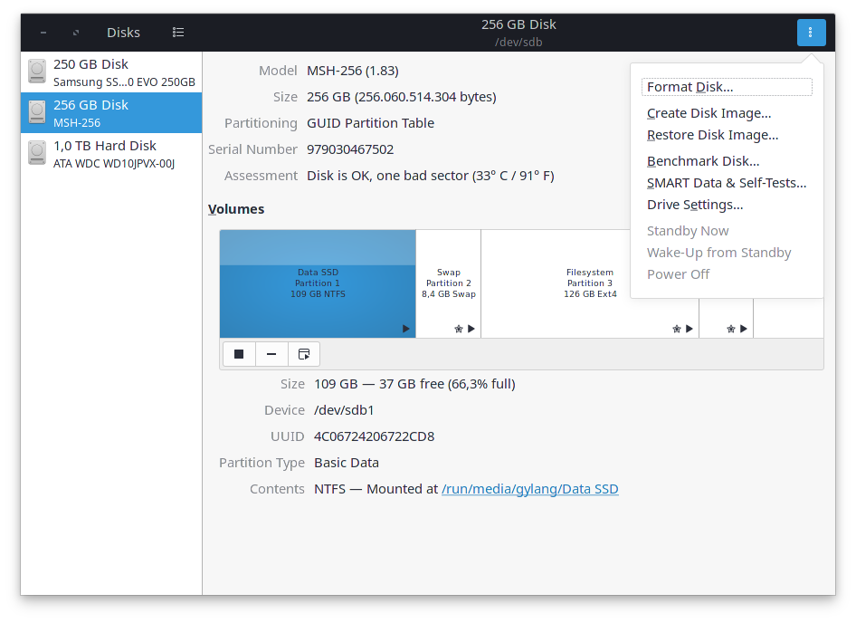 Cara Cek Kesehatan Hdd Dan Ssd Di Linux Menggunakan Gnome Disk Blog Sayugi