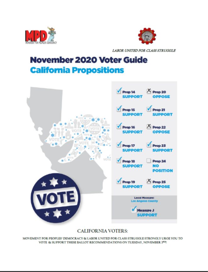 Movement 4 Peoples Democracy ELECTION DAY IS TUESDAY, NOVEMBER 3! MPD
