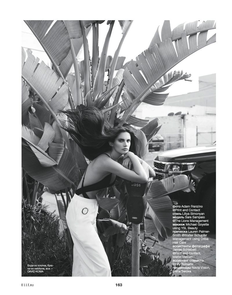 Sara Sampaio is glamorous chic for ELLE Russia March 2021