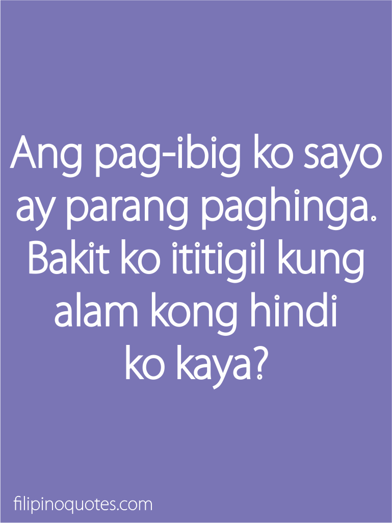 TAGALOG LOVE QUOTES JULY 1 "