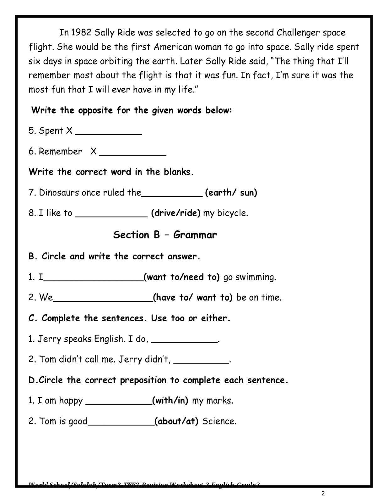 Grade 3 module 5 topic e quiz answers picture