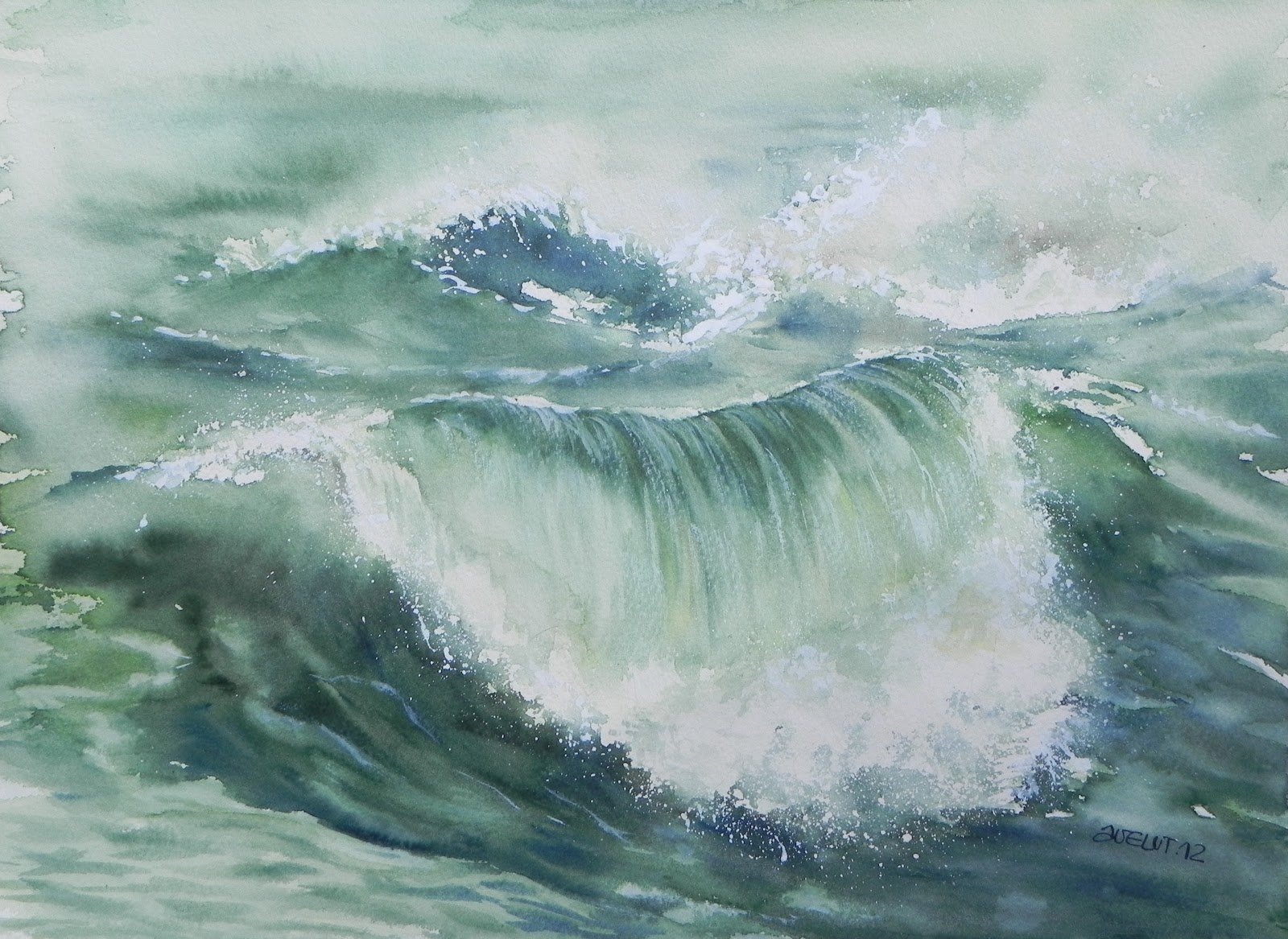 dessiner les vagues – vague dessin simple – Succed