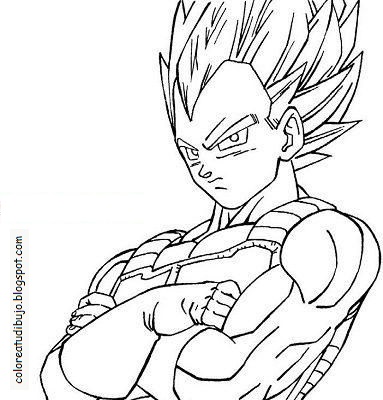 COLOREA TUS DIBUJOS: Vegeta para colorear