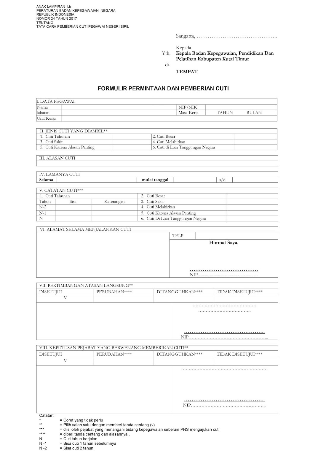 Cuti BKPP Kutai Timur