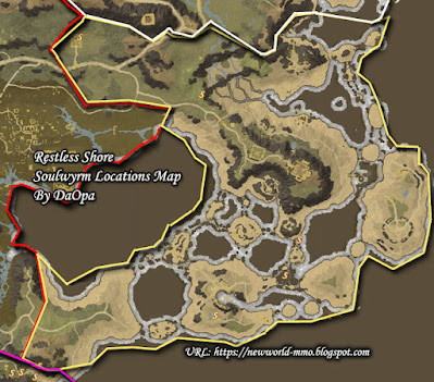 Restless Shore soulwyrm locations map