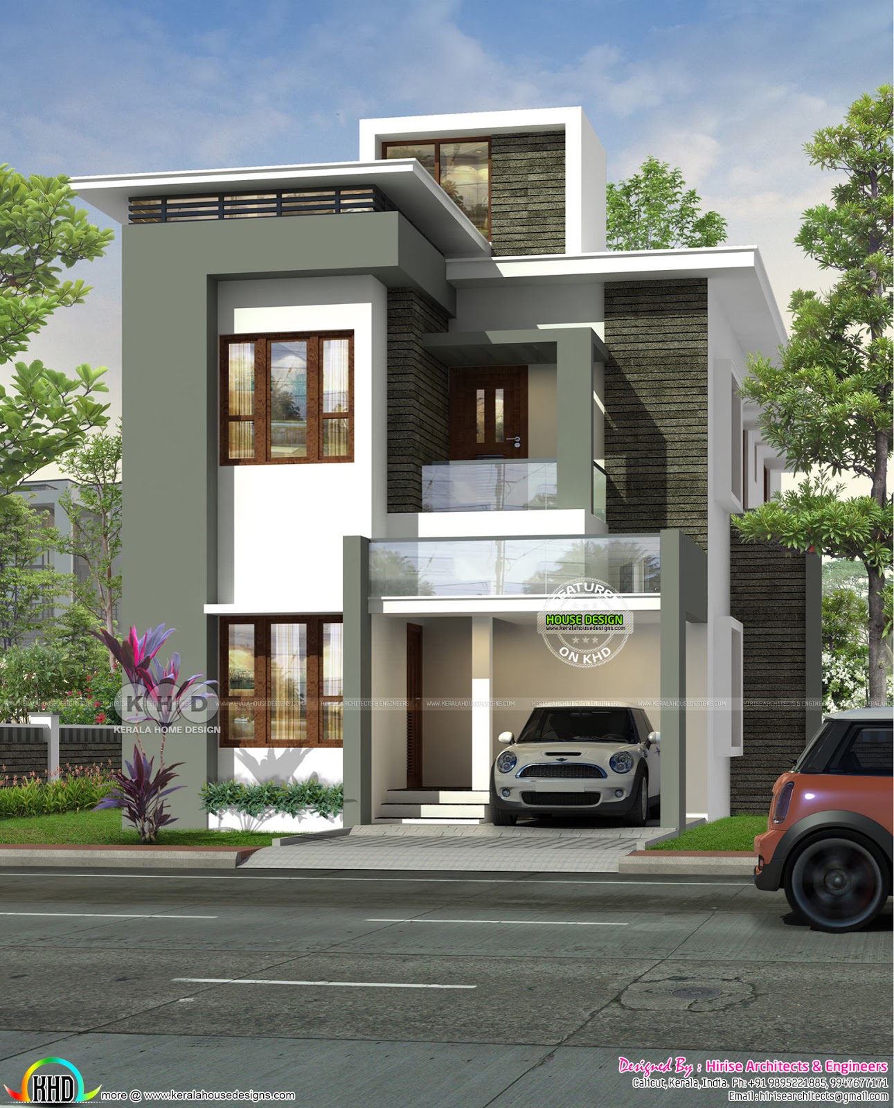 1530 Square Feet 3 Bedroom Small Double Floor Home Kerala