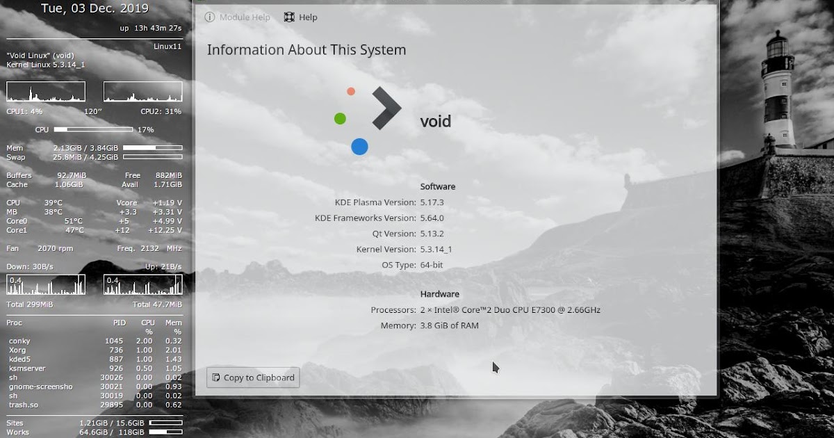 Byteria Void Linux + KDE Plasma (BiosMBR)