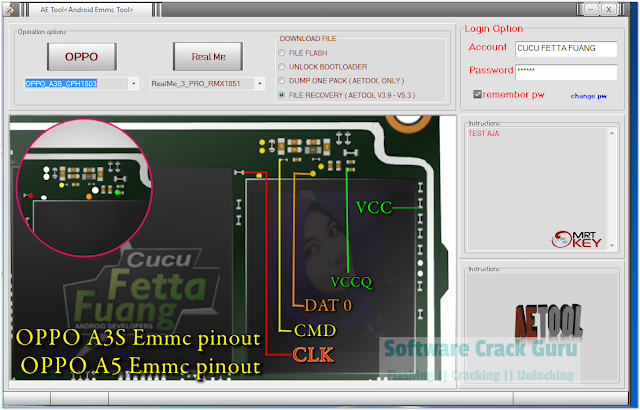 AE Android EMMC Tool V1.0 | Oppo, Realme ISP Pinout Finder (Free Download)