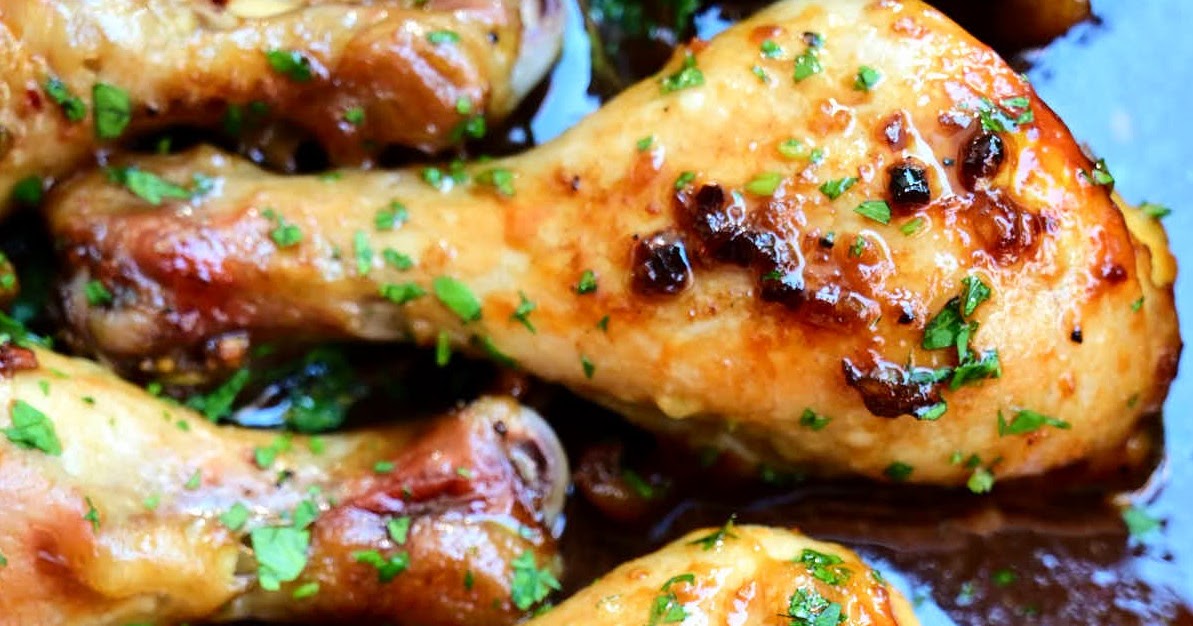 Honey Garlic Baked Chicken Drumsticks Dissert And Food