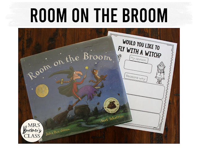 Room on the Broom Halloween book study companion activities K-1